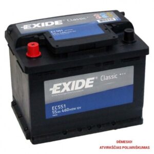 Exide EC551, 55 Ah 460 A EN 12V - Image 1